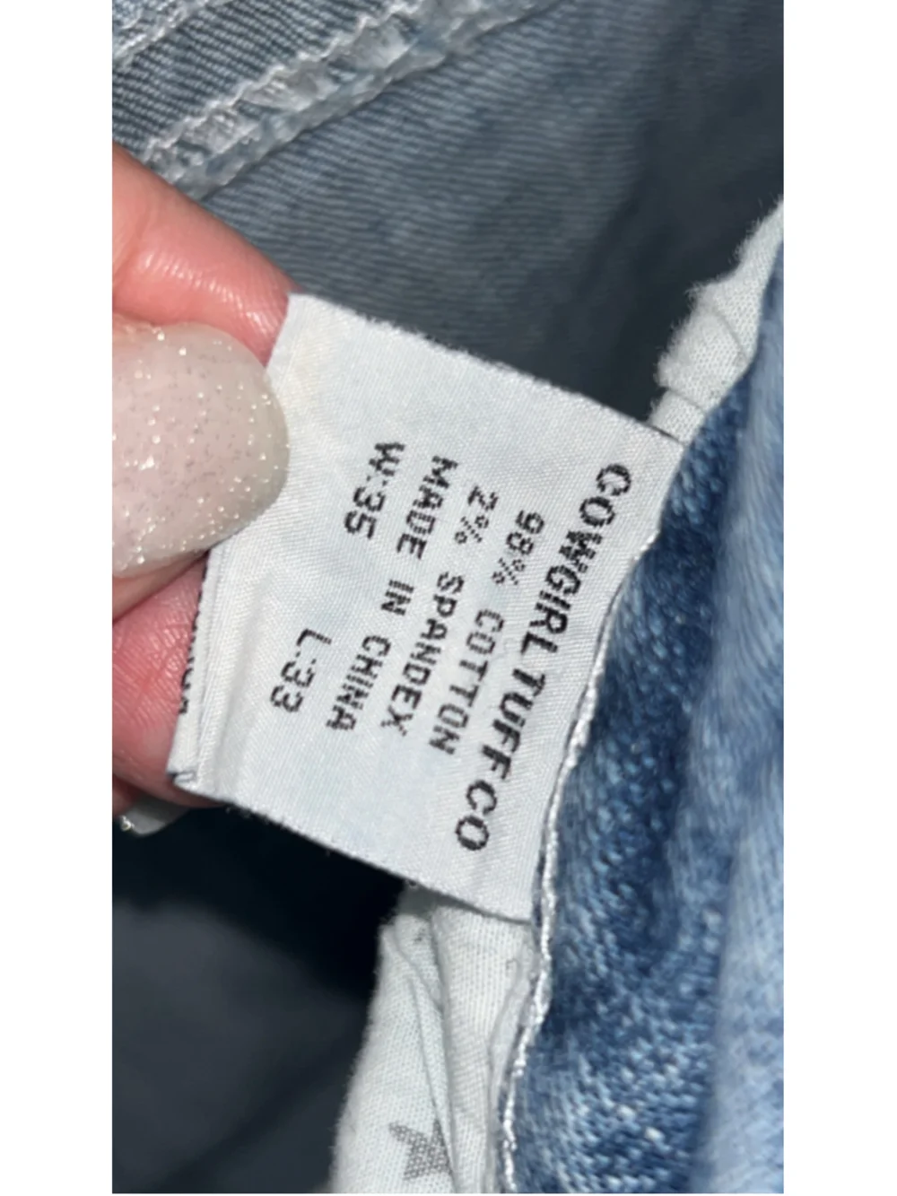 Women's Cowgirl Tuff Co. Boot Cut Jeans Blue Size 35